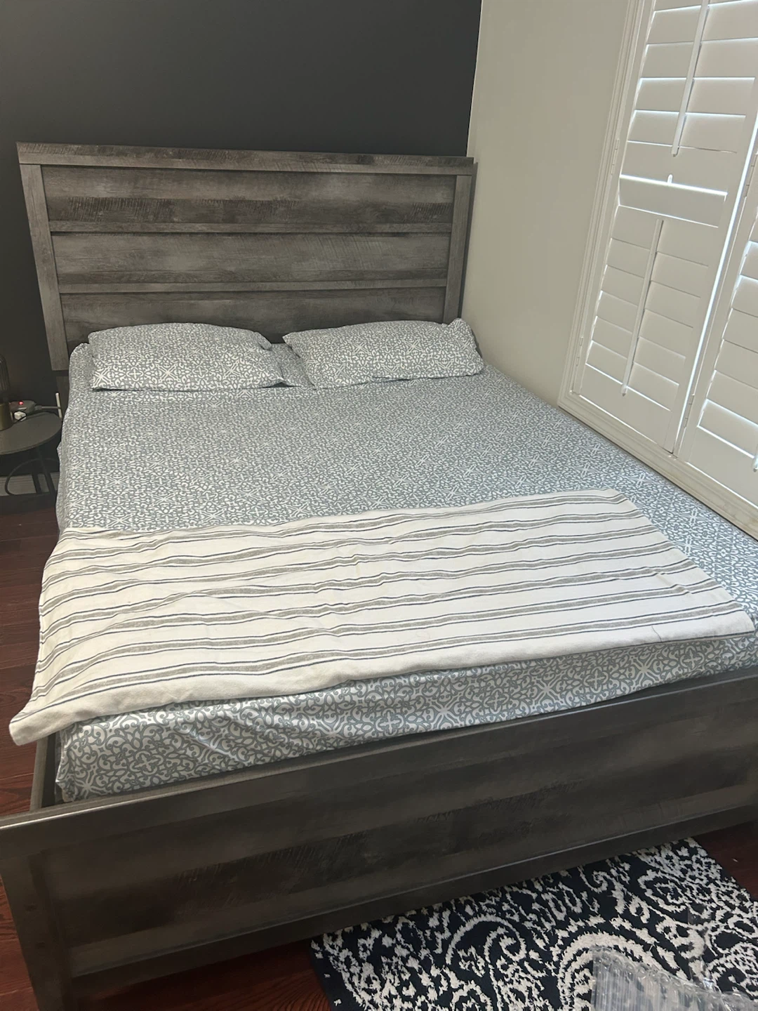 Wooden Headboard Bed Frame