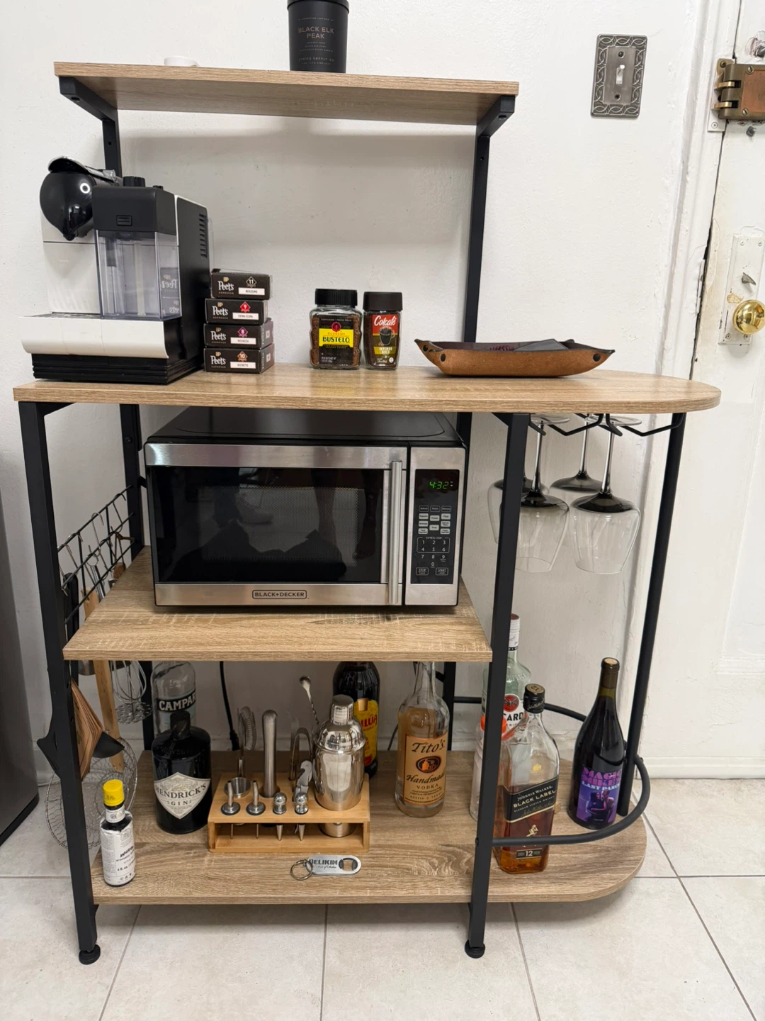 35.43" Standard Baker's Rack with Microwave Compatibility