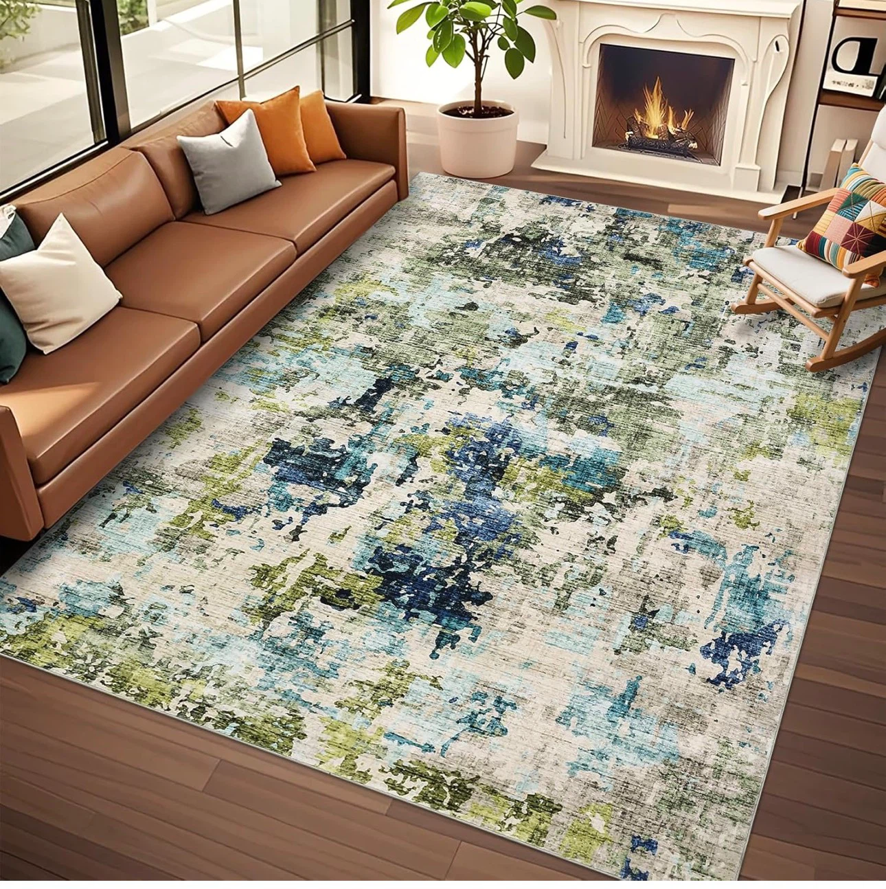 Abstract Design Area Rug 9x12 - photo 2