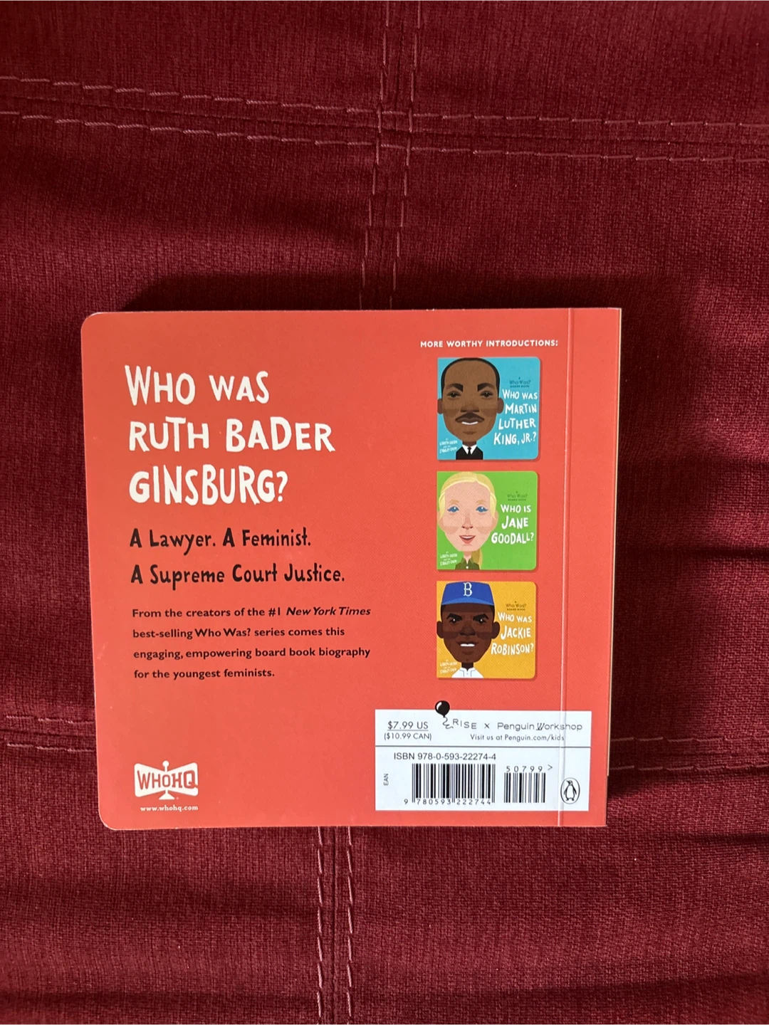 Who Was Ruth Bader Ginsburg? Board Book - photo 2
