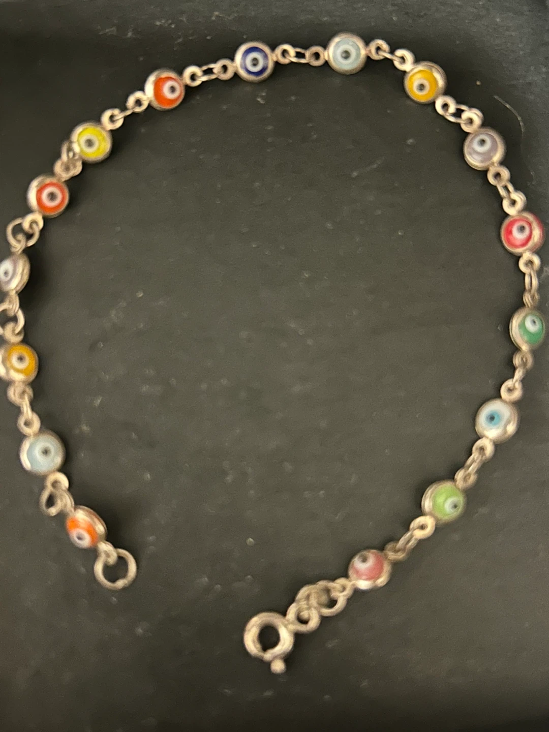 Sterling Silver Evil Eye Bracelet