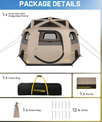 Fanttik Outdoor Alpha C6 Pro Camping Tent 6 Person (New) - photo 3