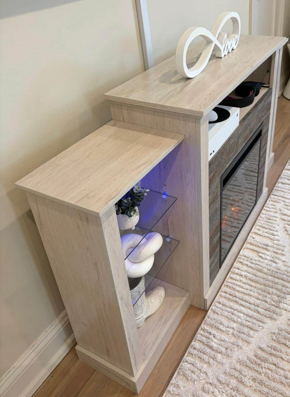 Electric Fireplace Entertainment Center with Storage - photo 3