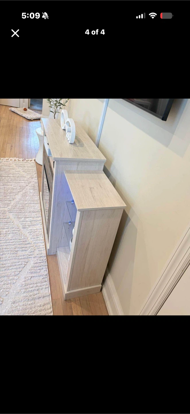 Electric Fireplace Entertainment Center with Storage - photo 4