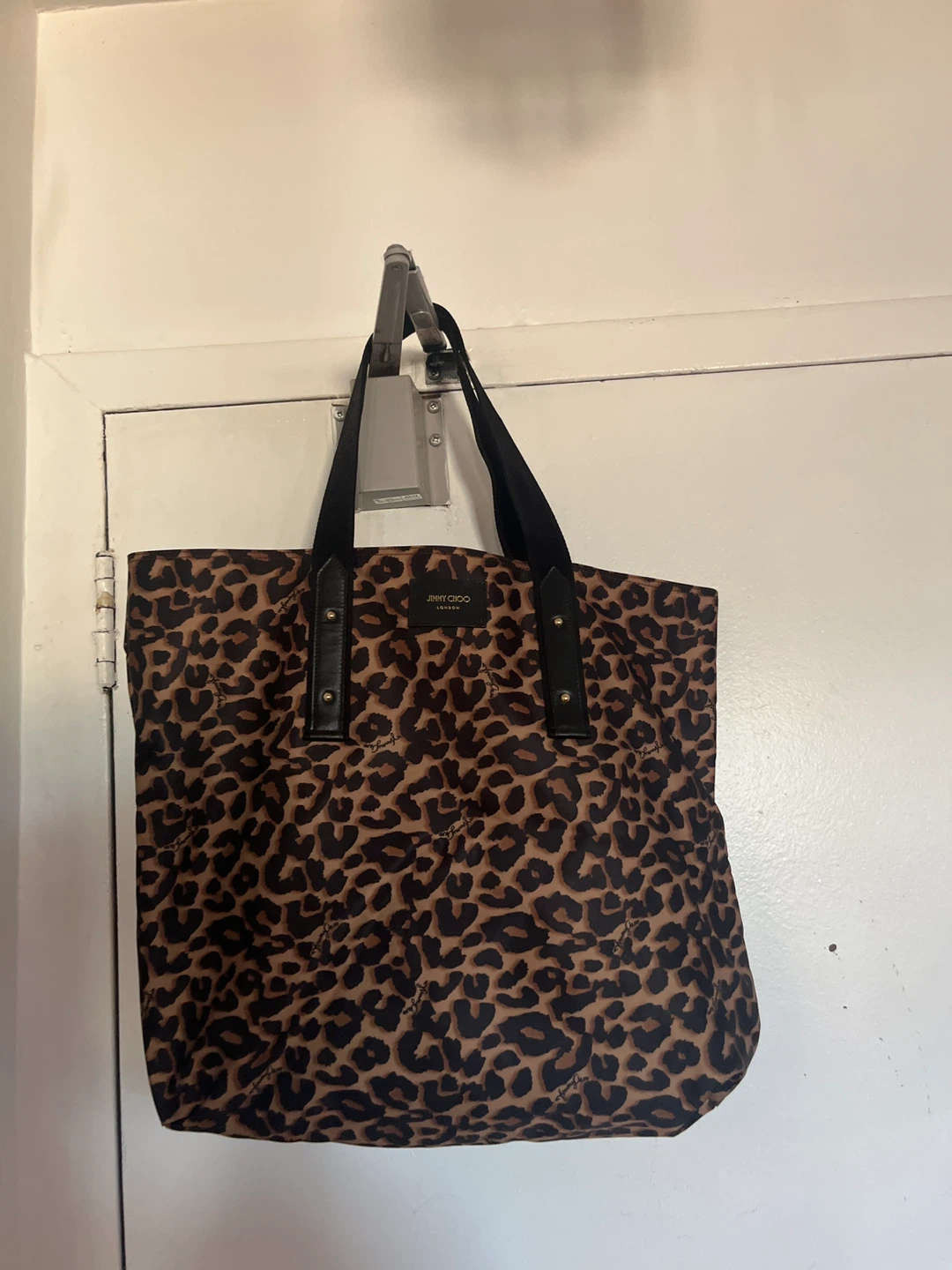 Jimmy Choo Leopard Print Tote Bag