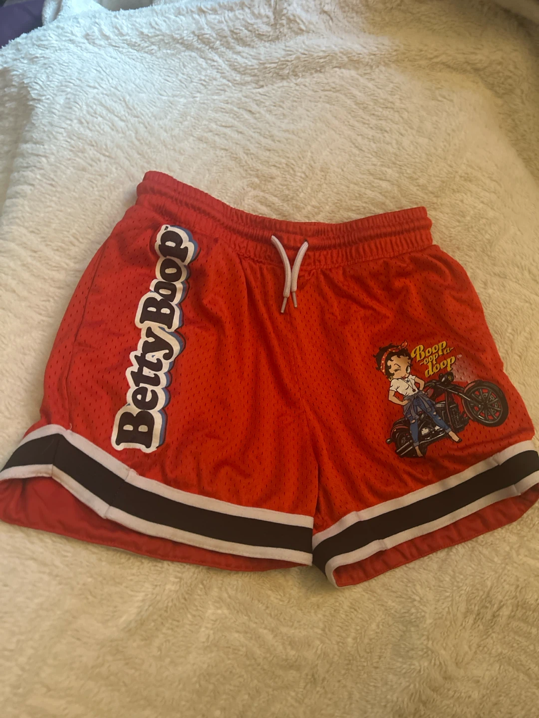 Betty Boop Red Mesh Athletic Shorts