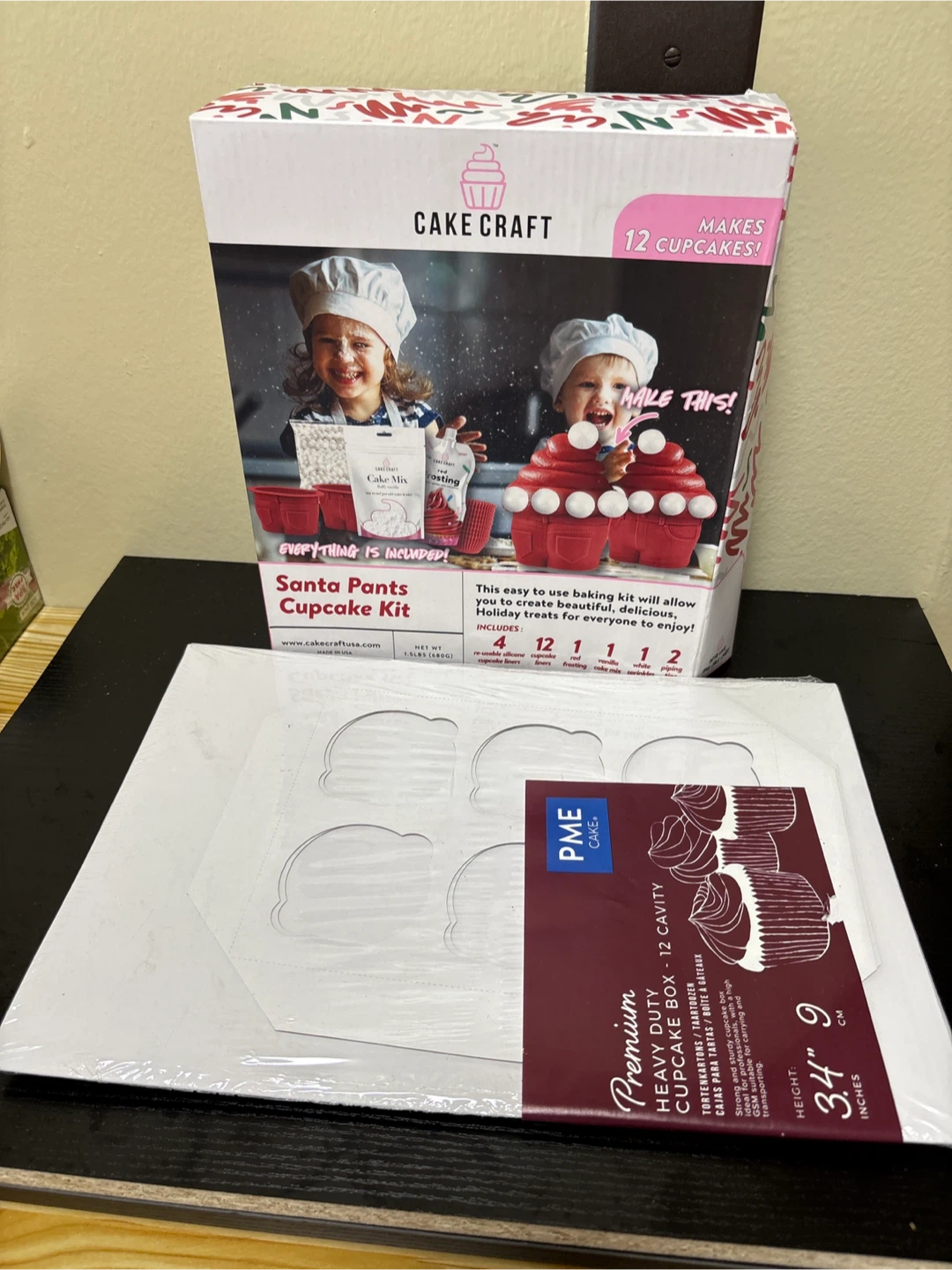 Cake Craft Santa Pants Cupcake Kit with Cupcake box