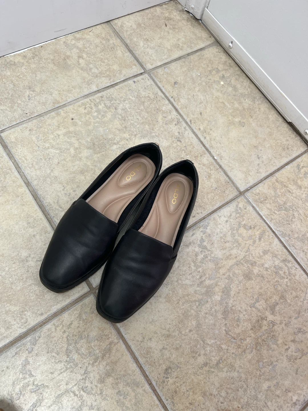 ALDO Black Leather Loafers