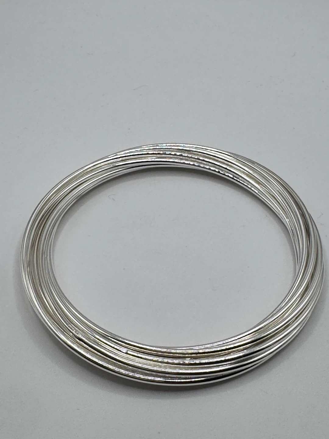 Set of 10 Sterling silver 925Bangle Bracelets
