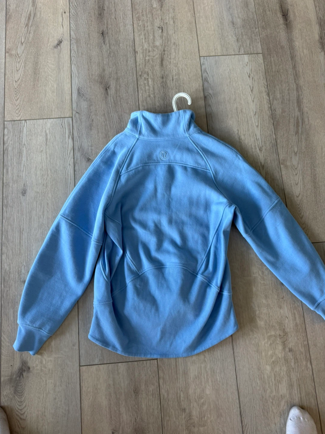Lululemon light blue funnel-neck, half-zip style - photo 4
