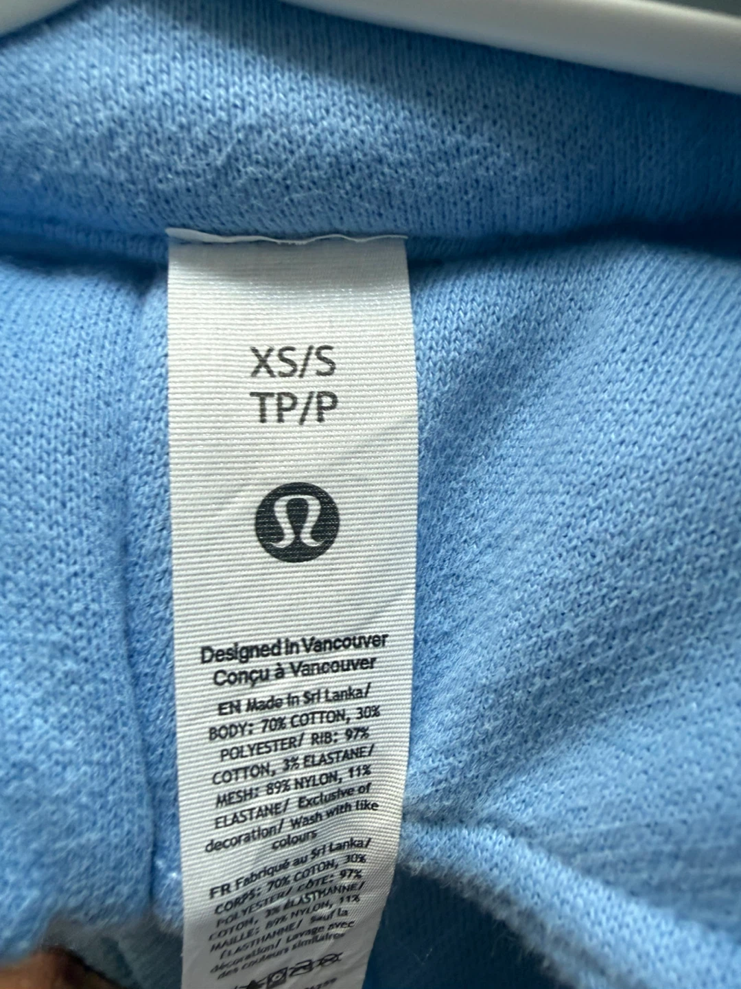 Lululemon light blue funnel-neck, half-zip style - photo 5