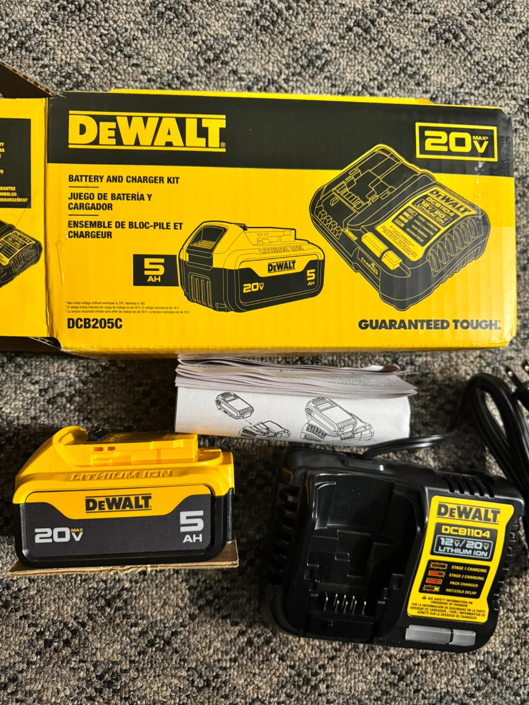 DeWalt 20V MAX Battery and Charger Kit