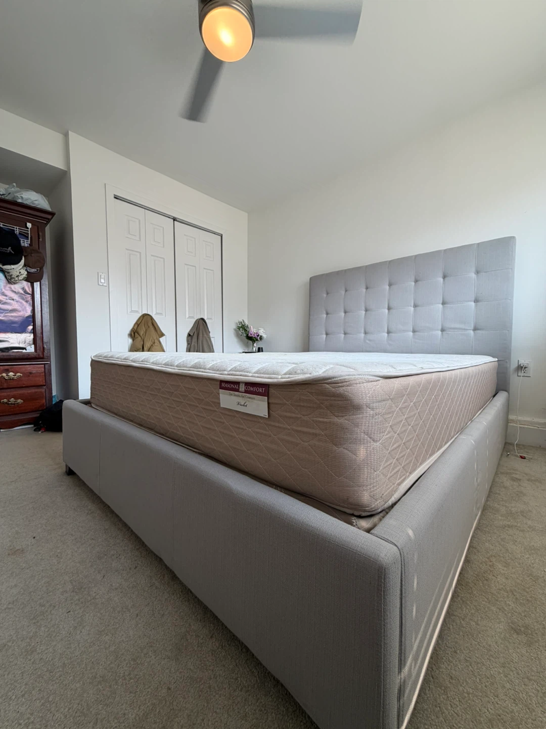 Queen Size Bed Frame  Box spring + mattress - photo 2