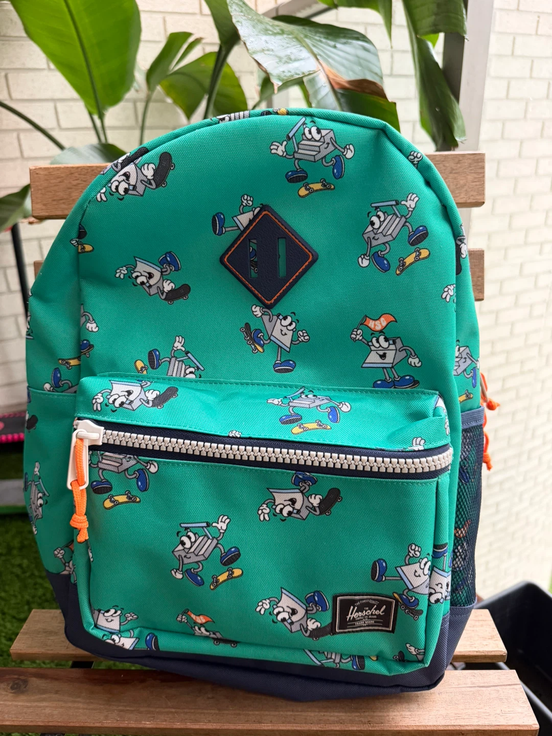 Selling new Herschel Backpack - Green Skater Graphic