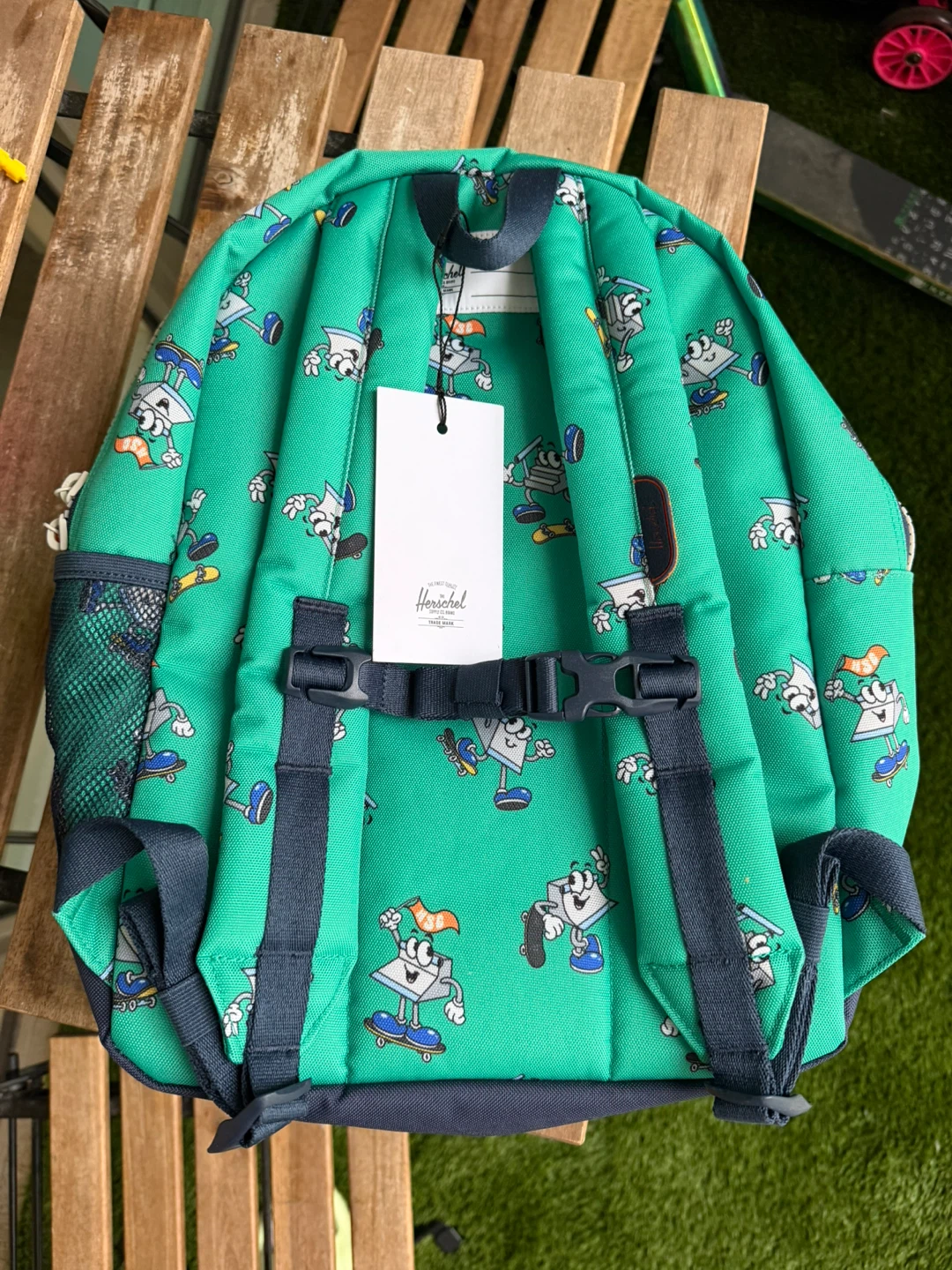 Selling new Herschel Backpack - Green Skater Graphic - photo 3