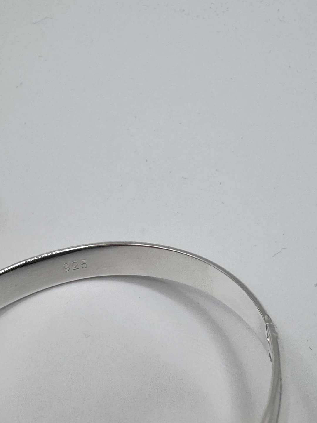 Sterling Silver 925 Hinged Bangle Bracelet - photo 2