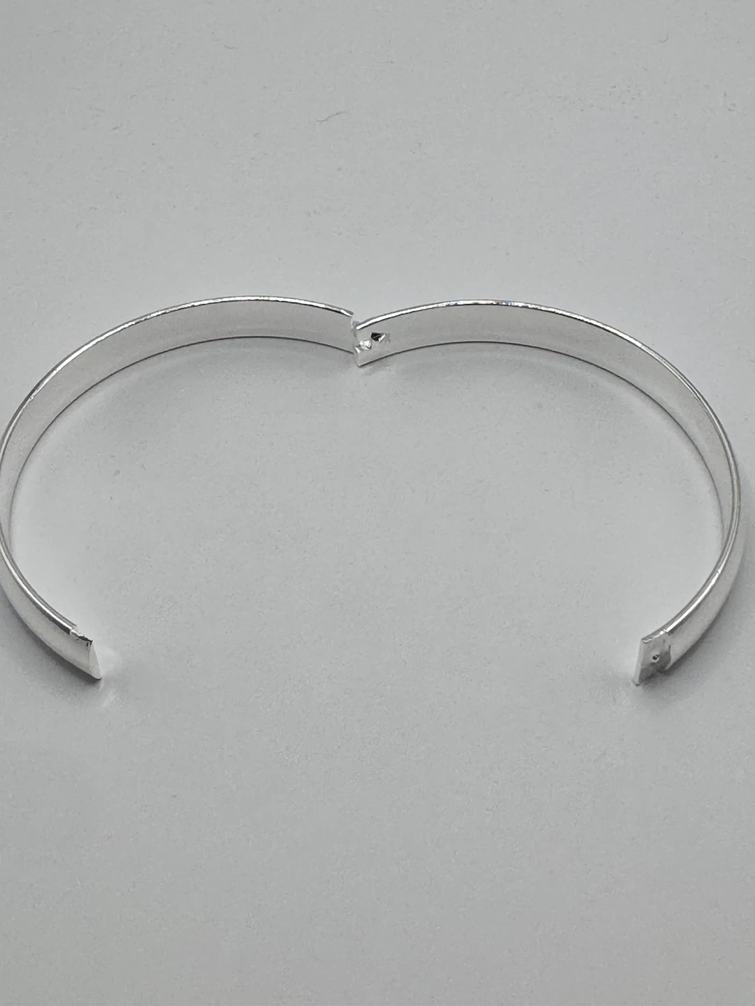 Sterling Silver 925 Hinged Bangle Bracelet - photo 4