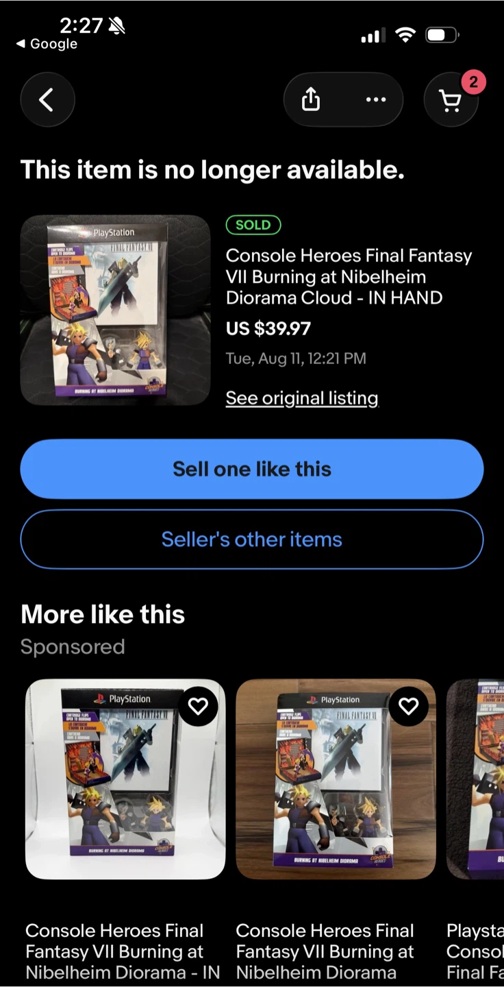 PlayStation Final Fantasy VII & Twisted Metal 2 Diorama Set - photo 4