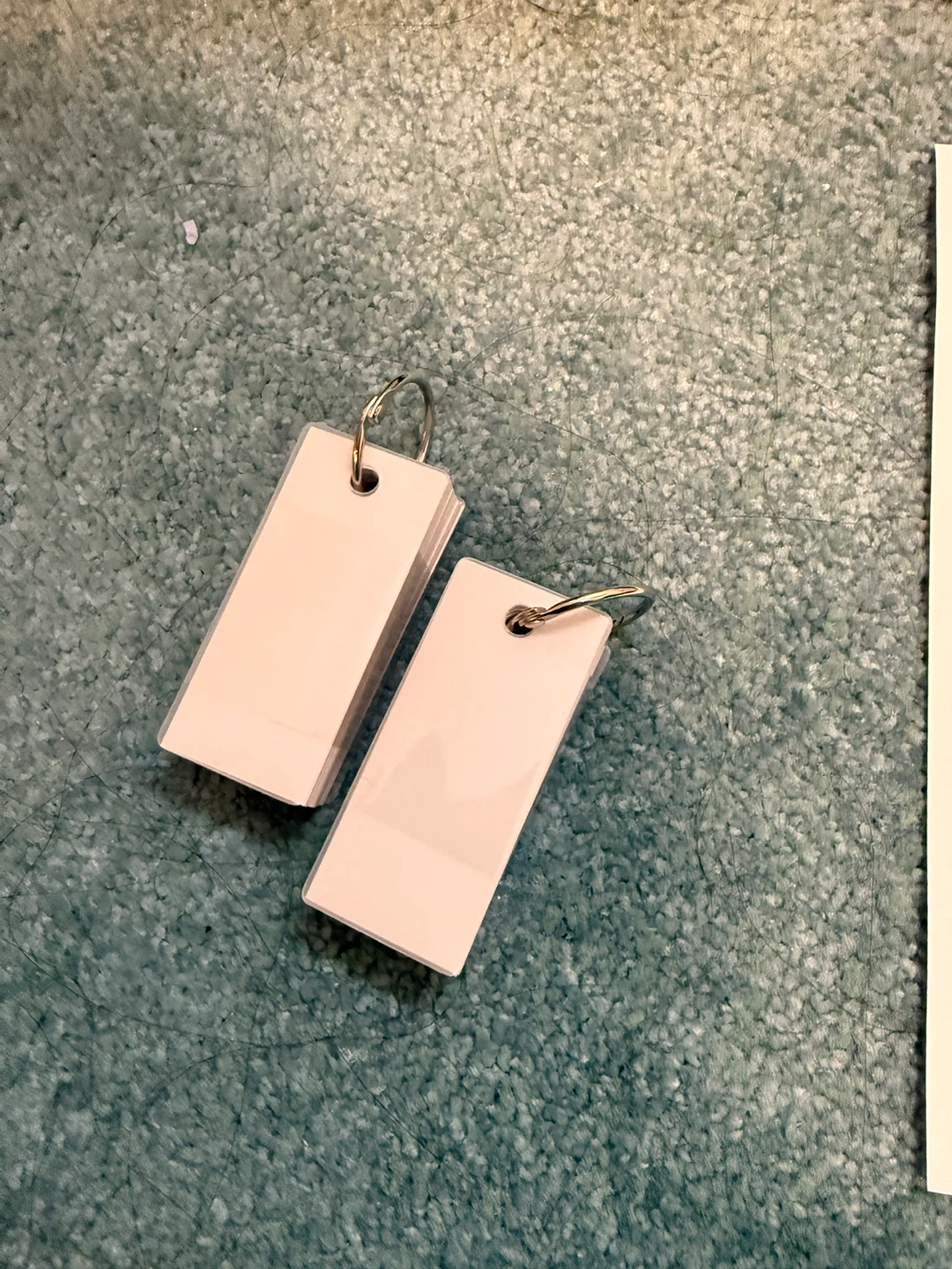 2 Blank Flashcard Sets with Rings