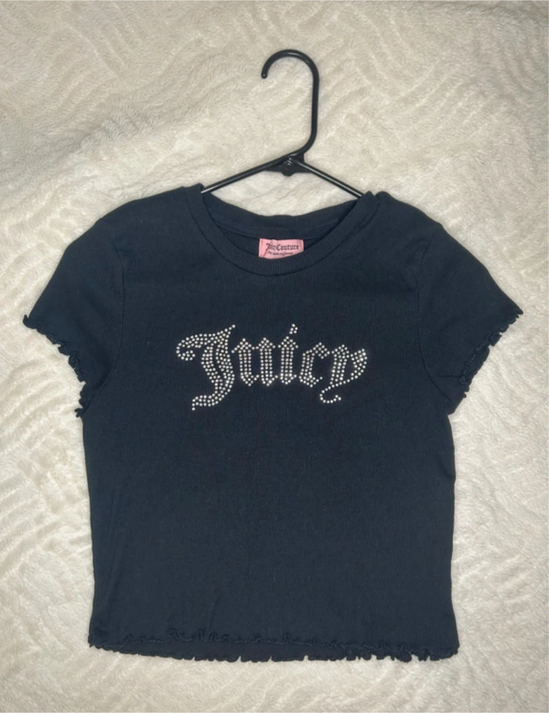 Juicy Couture Black Rhinestone Graphic T-Shirt