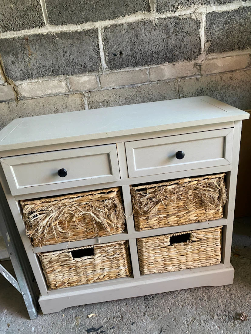 Grey Storage Cabinet with 2 Drawers and 4 Baskets - photo 3