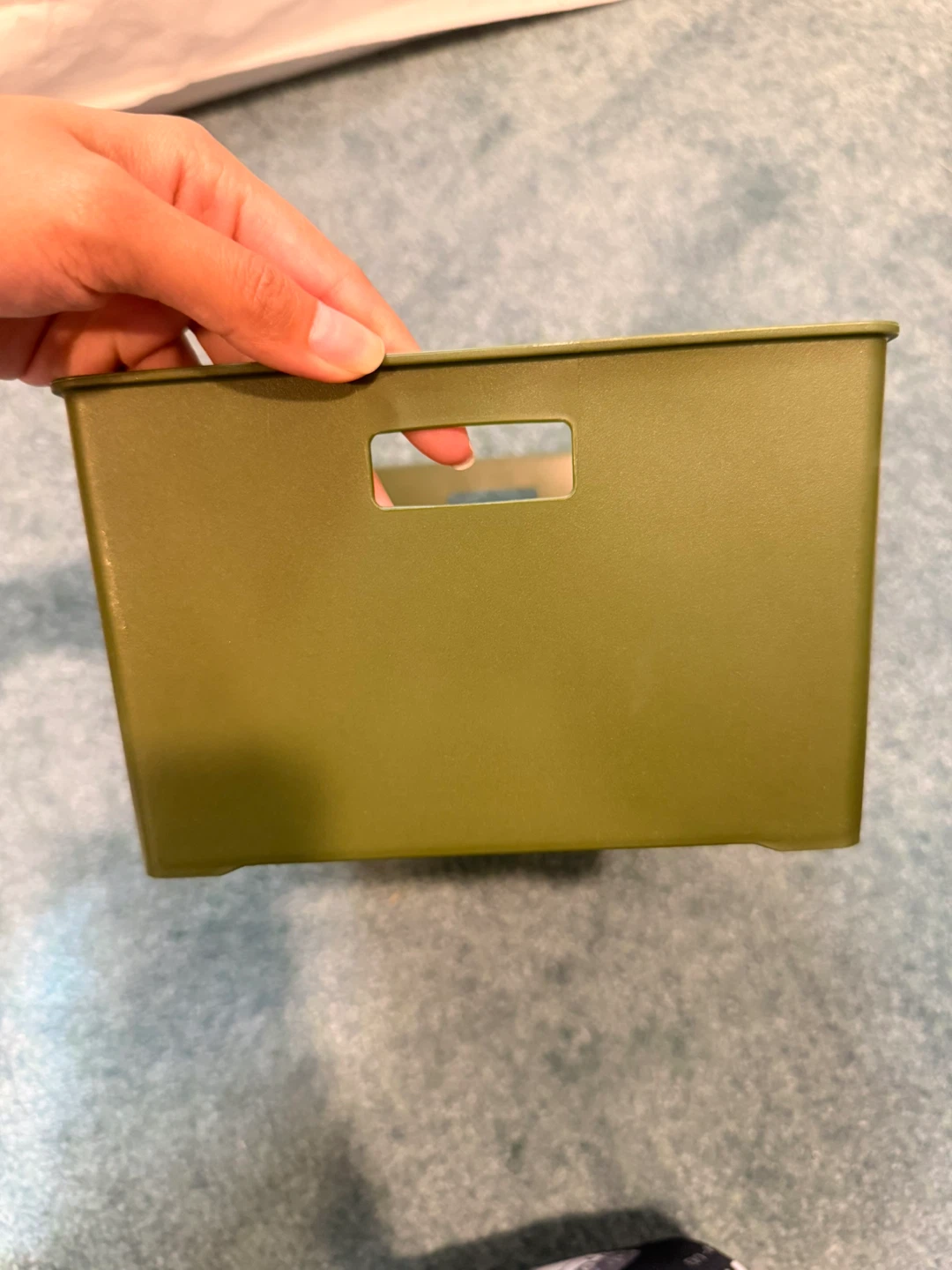 Olive Green Storage Bin - photo 2