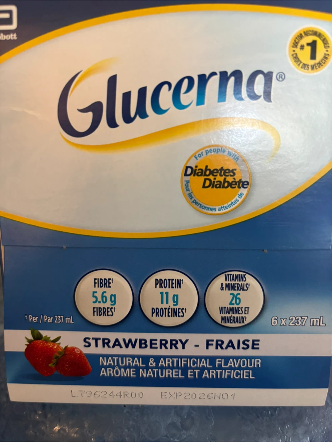 Glucerna Strawberry Nutritional Drinks (6 x 237 mL) - photo 3