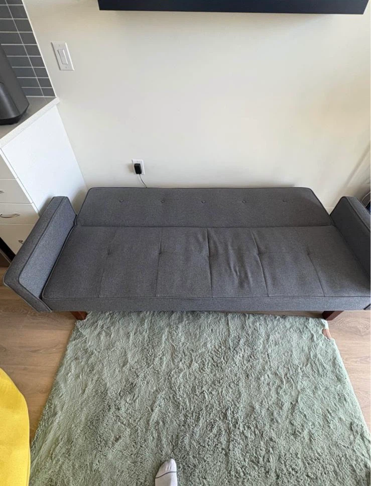 Gray 3-Seater Sofa Bed / Futon – $150 - photo 3