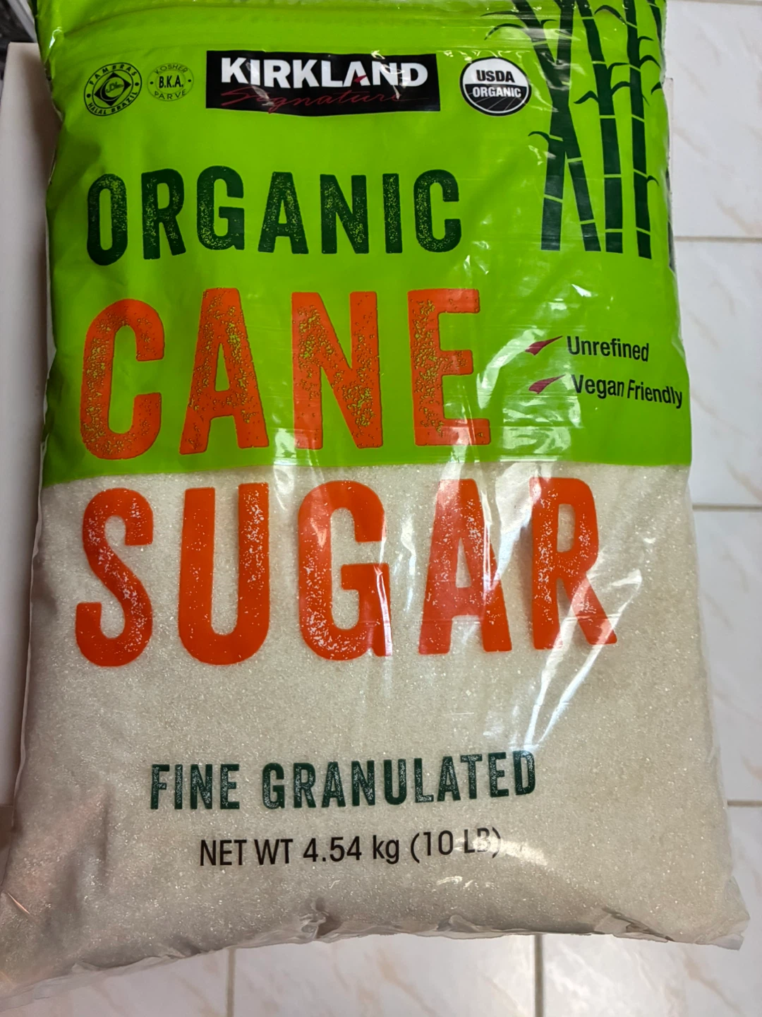 Kirkland Signature Organic Cane Sugar - Fine Granulated 4.54 kg