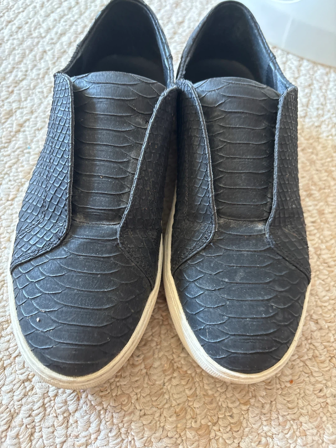 JSlides Black Snakeskin Slip-On Sneakers - photo 2