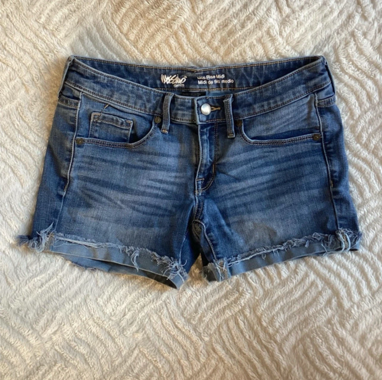 Mossimo Mid Rise Denim Cutoff Shorts