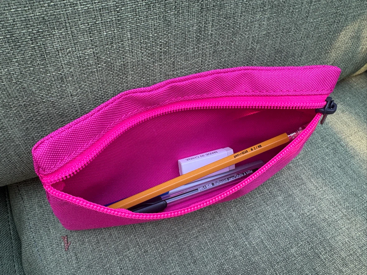 Bright Pink Backpack with Matching Pencil Case - photo 3