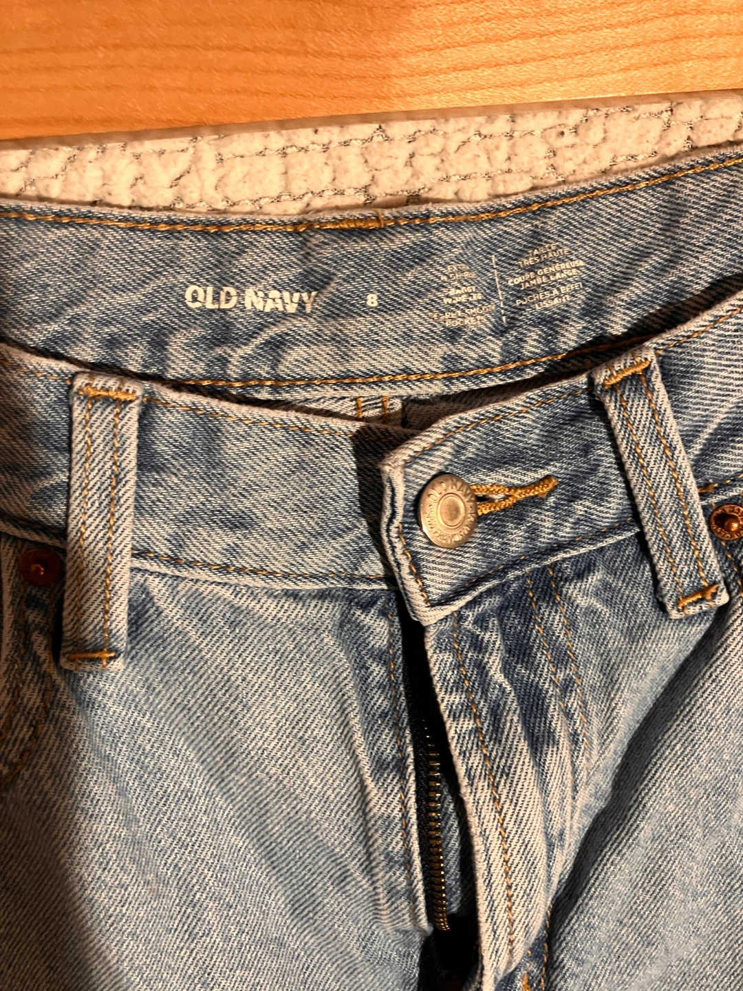 Old Navy Light Wash Jeans with Star Patches - Size 8 - photo 2