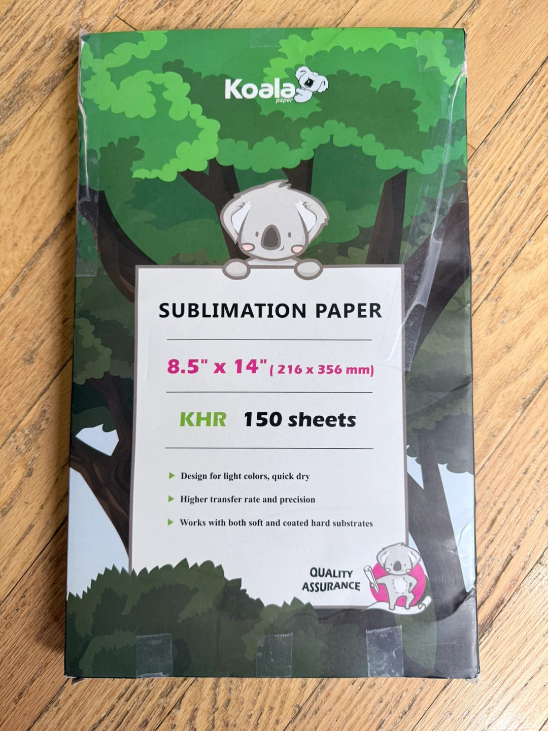 Koala Sublimation Paper 8.5" x 14" - 150 Sheets