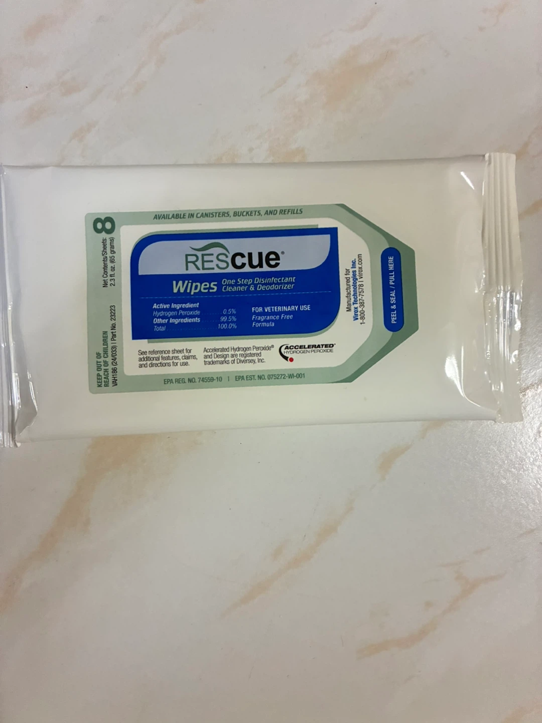RESCUE One Step Disinfectant Cleaner & Deodorizer Wipes