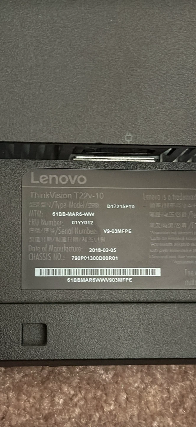 2 Lenovo ThinkVision T22v-10 Monitor - photo 3