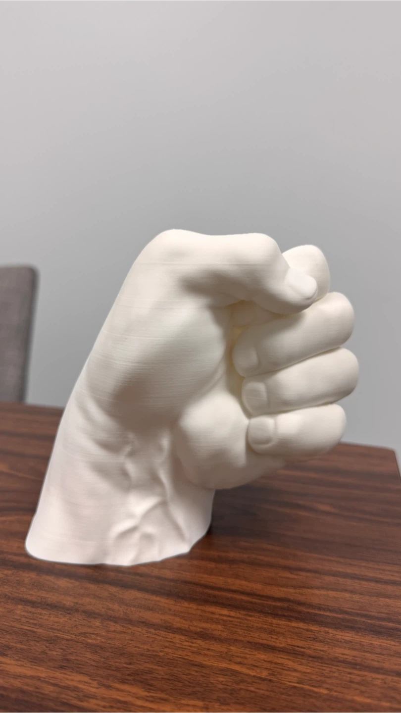 White Fist Pen Holder (3D printed)