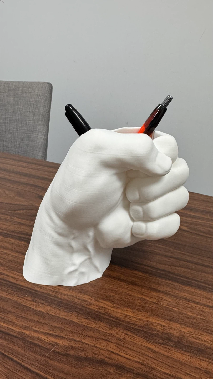 White Fist Pen Holder (3D printed) - photo 2