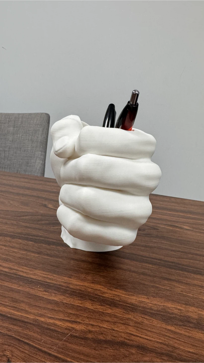 White Fist Pen Holder (3D printed) - photo 3