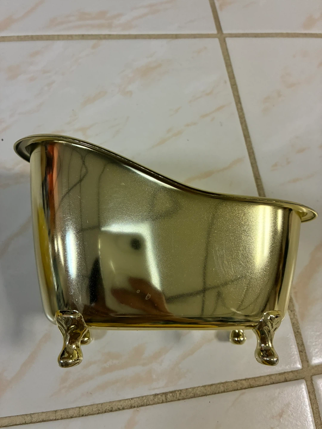 Gold Bathtub Trinket Dish