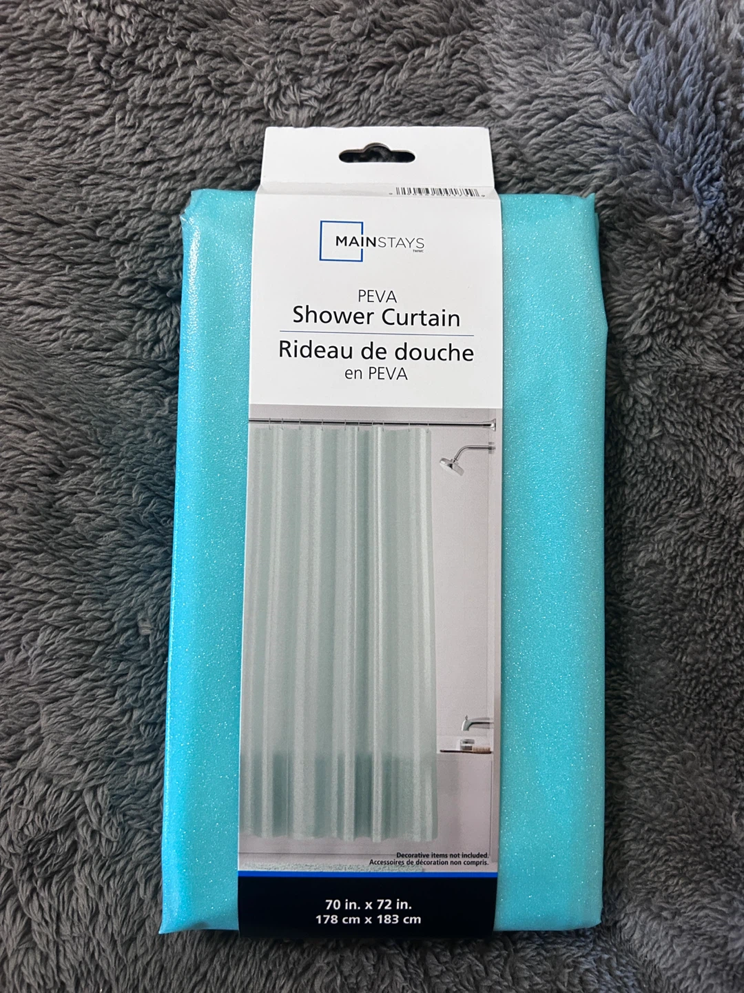 Mainstays Sparkle PEVA Shower Curtain