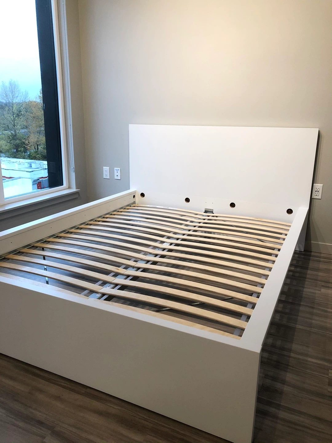 IKEA Queen bed frame in white