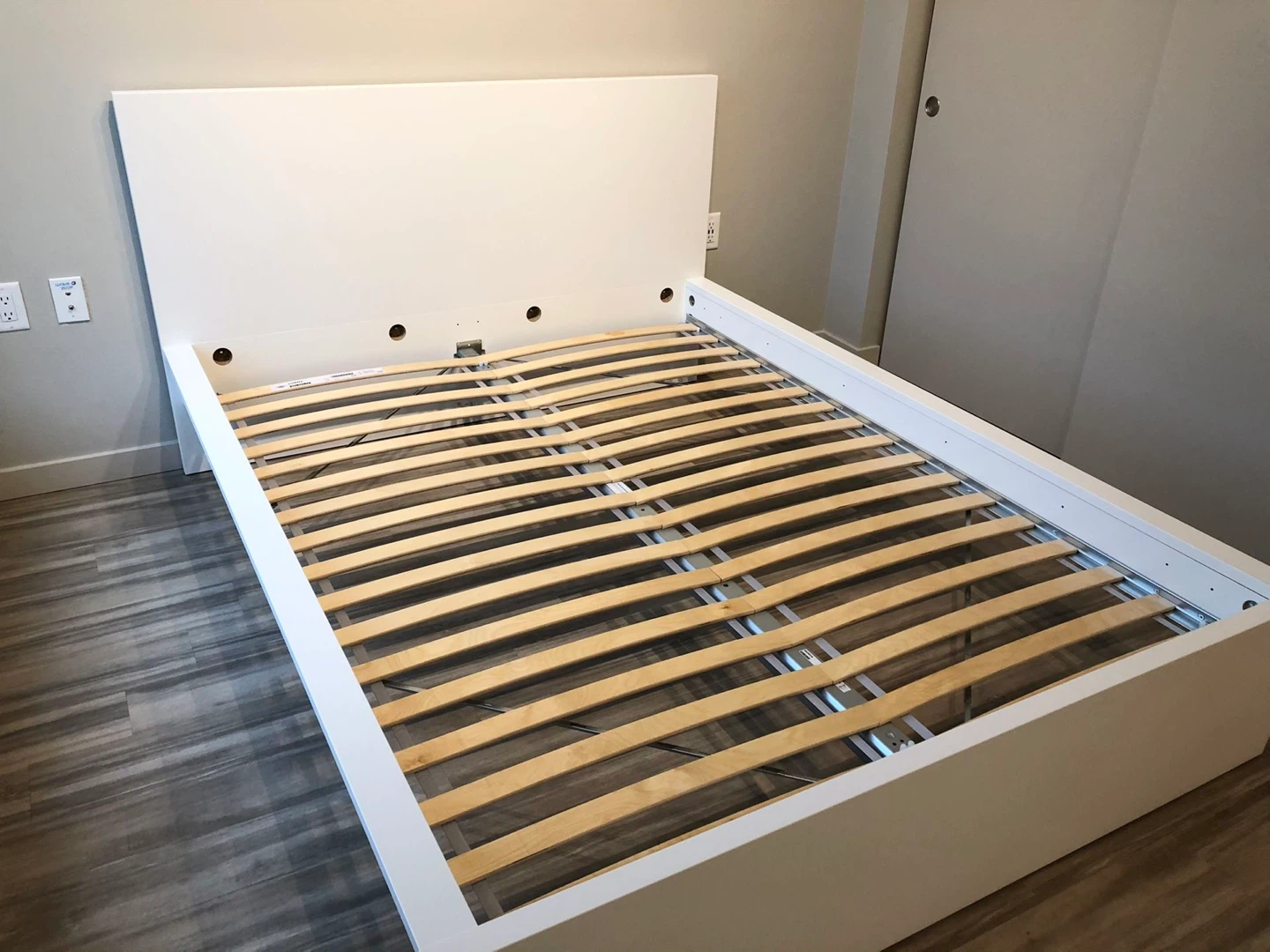 IKEA Queen bed frame in white - photo 2