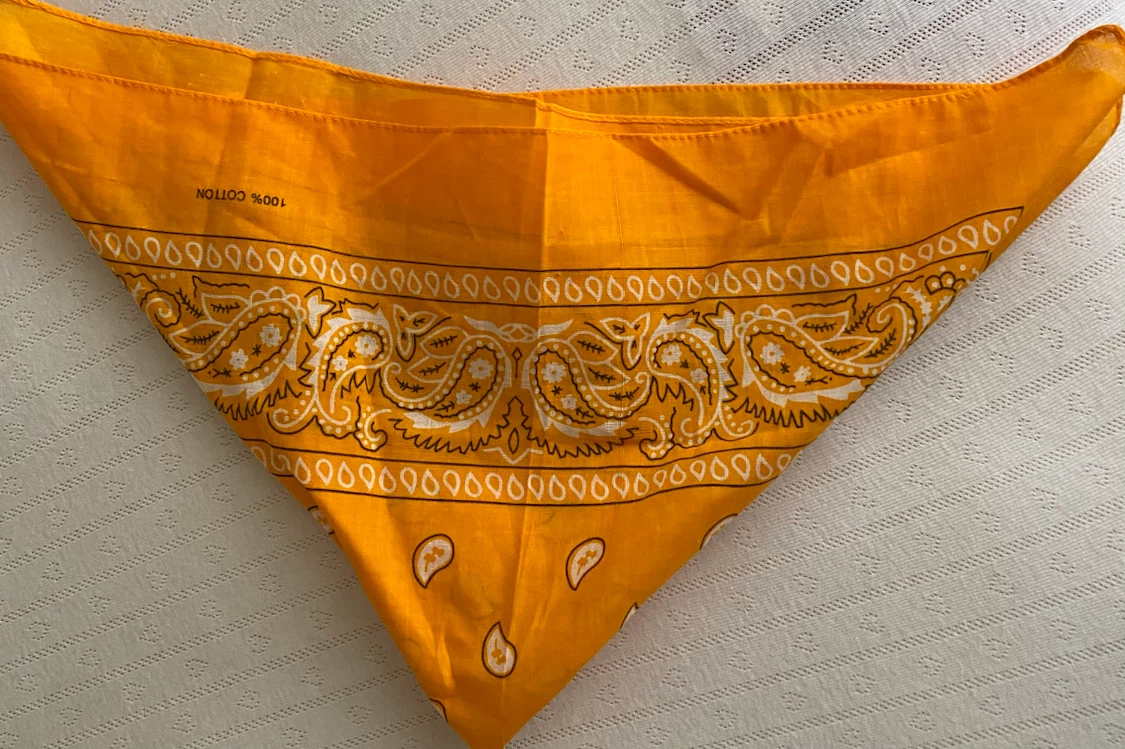 Yellow Paisley Bandana - 100% Cotton - photo 4