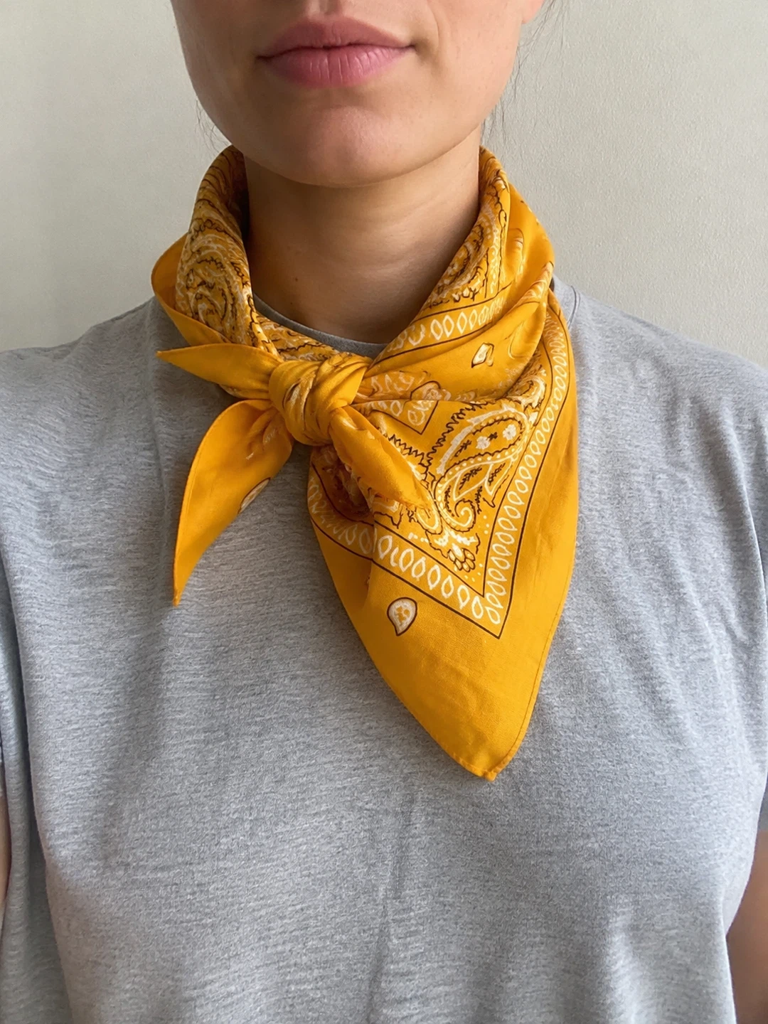 Yellow Paisley Bandana - 100% Cotton - photo 5