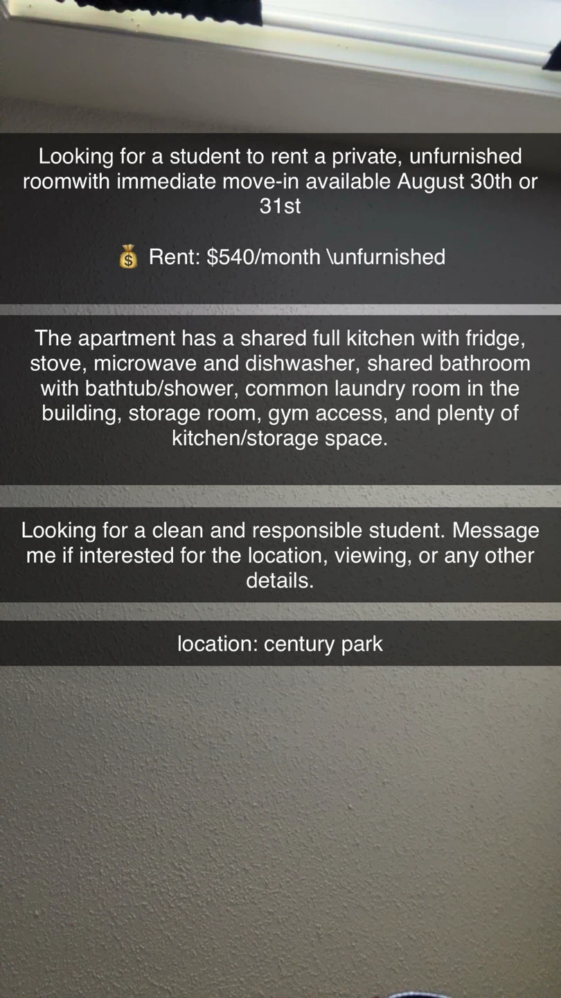 Room for Rent - Century Park