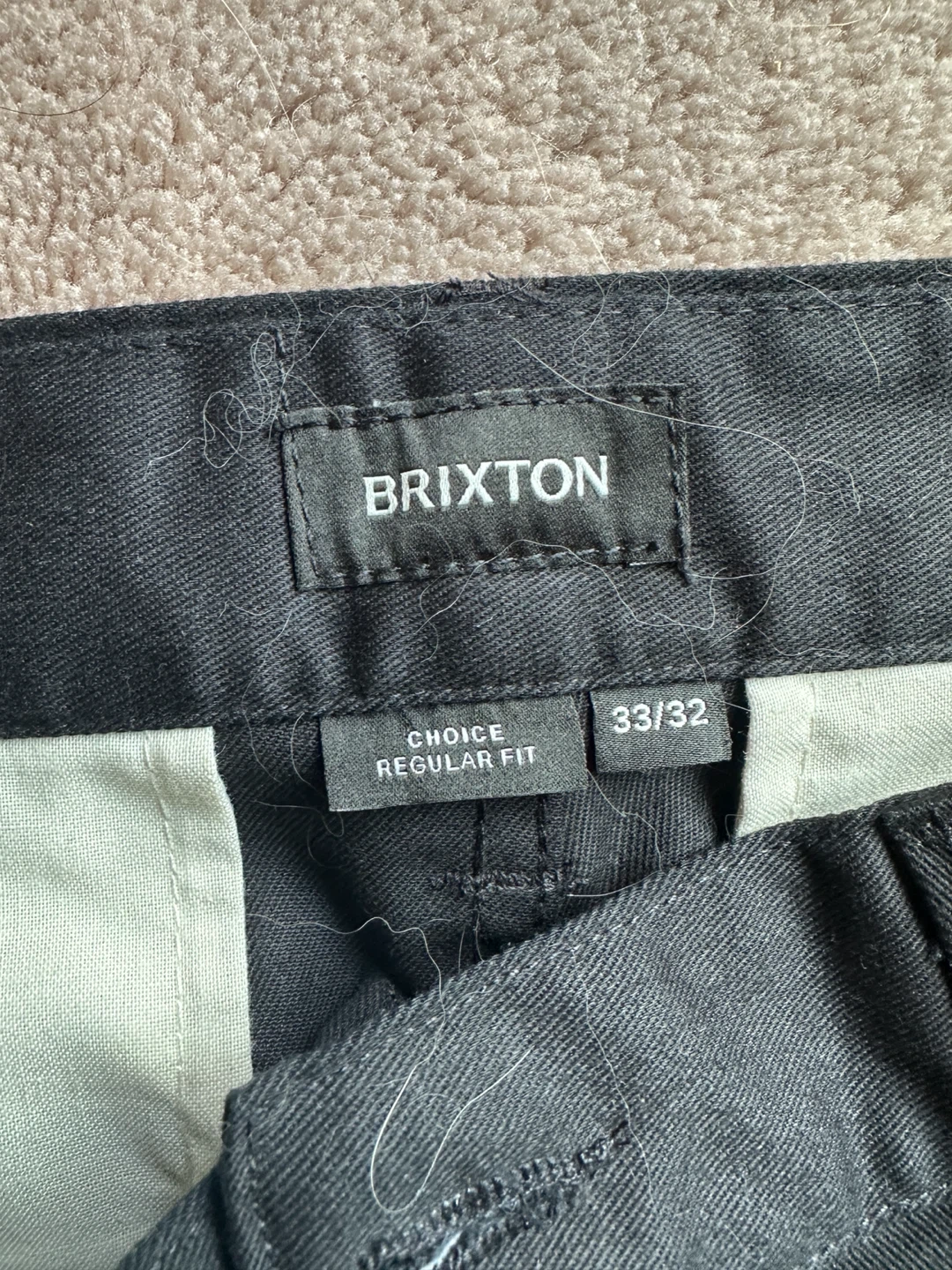 Brixton "Choice" Regular Fit Pants - Black - 33/32 - photo 2
