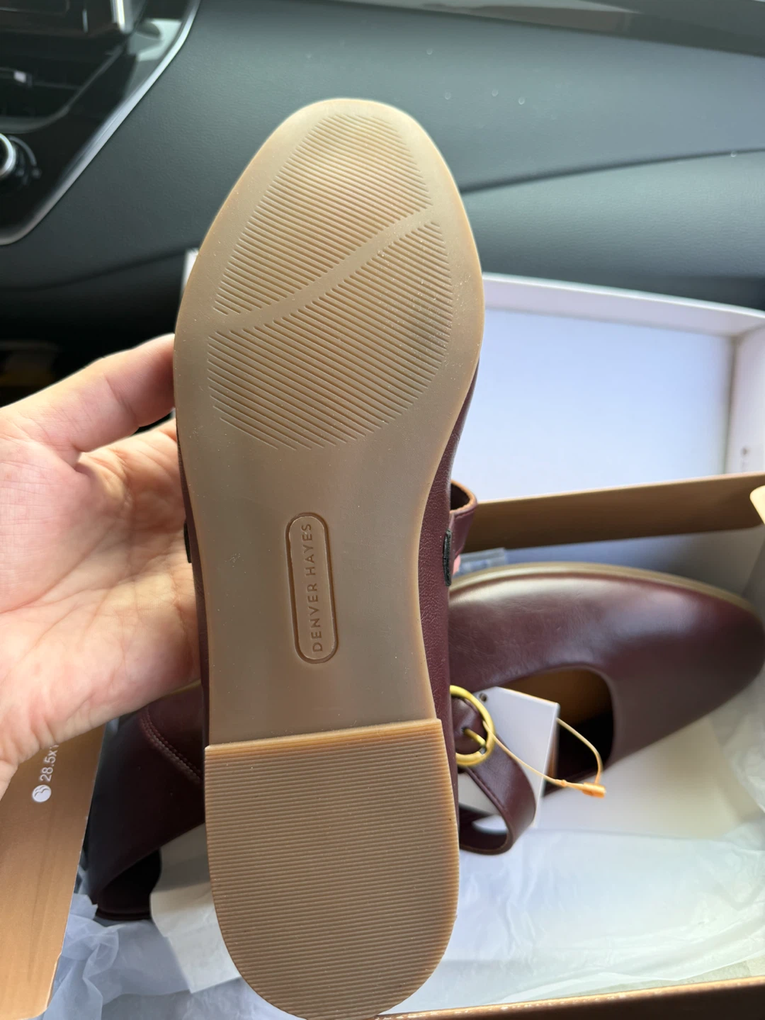 Denver Hayes Mary Jane Flats - Burgundy - photo 2