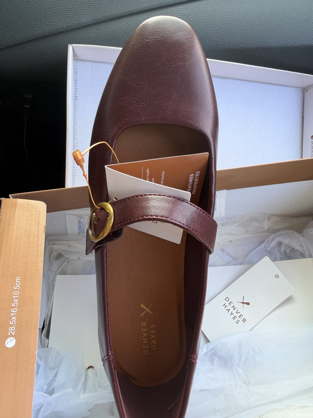 Denver Hayes Mary Jane Flats - Burgundy - photo 3