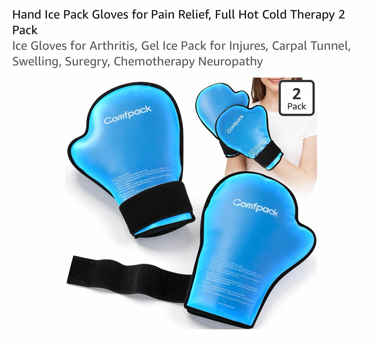 Comfpack therapy gloves - 1 pair (2pcs)